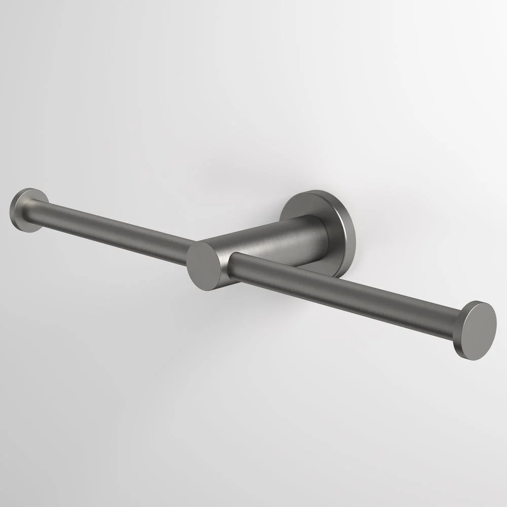 Caroma Liano II Double Toilet Roll Holder - Gun Metal