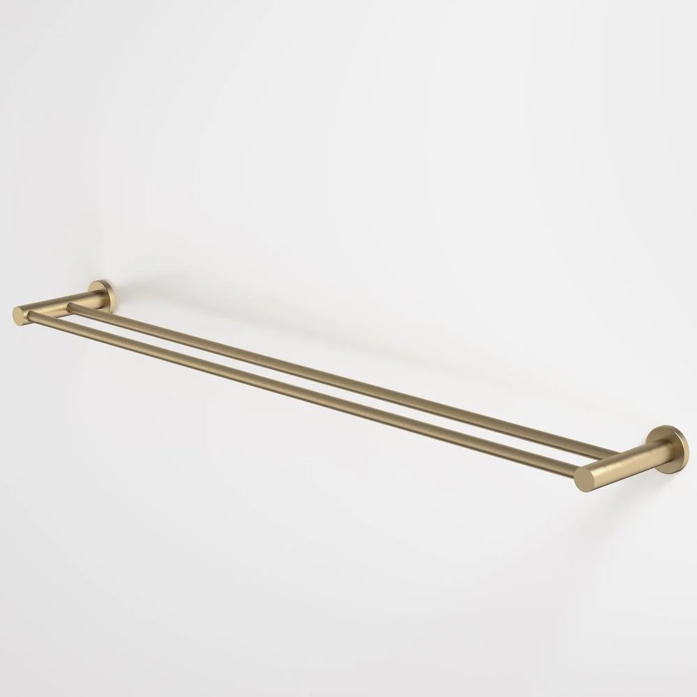 Caroma Liano II Double Towel Rail 840mm - Brushed Brass