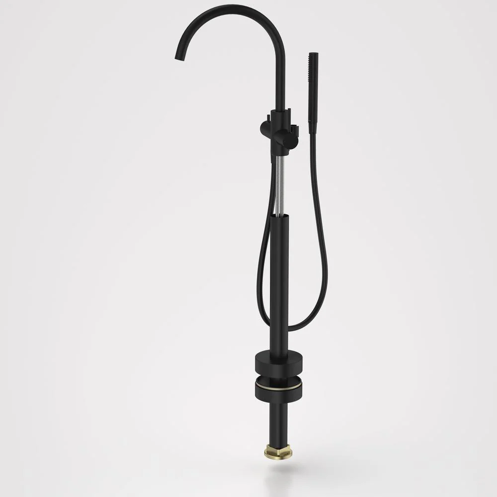 Caroma Liano II Freestanding Bath Filler with Hand Shower (Trim-Kit) - Black