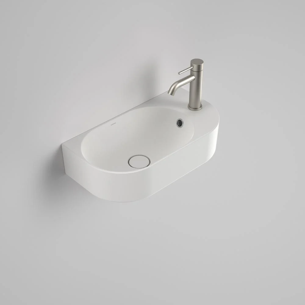 Caroma Liano II Hand Wall Basin (1 Tap Hole) with Overflow - Matte White