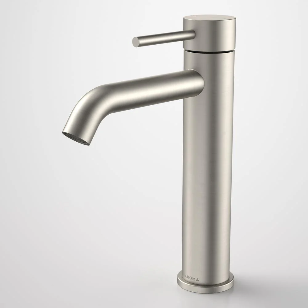 Caroma Liano II Mid Tower Basin Mixer - Brushed Nickel