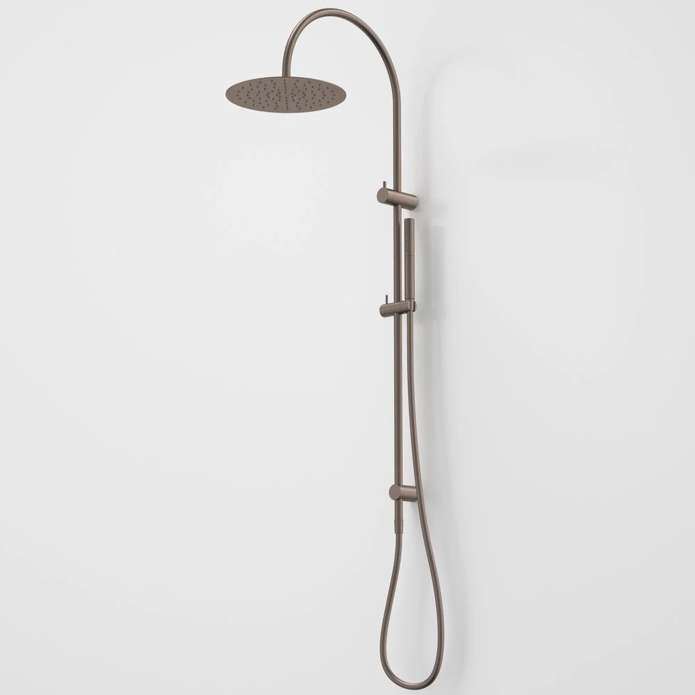 Caroma Liano II Rail Shower with Overhead - Brushed Bronze
