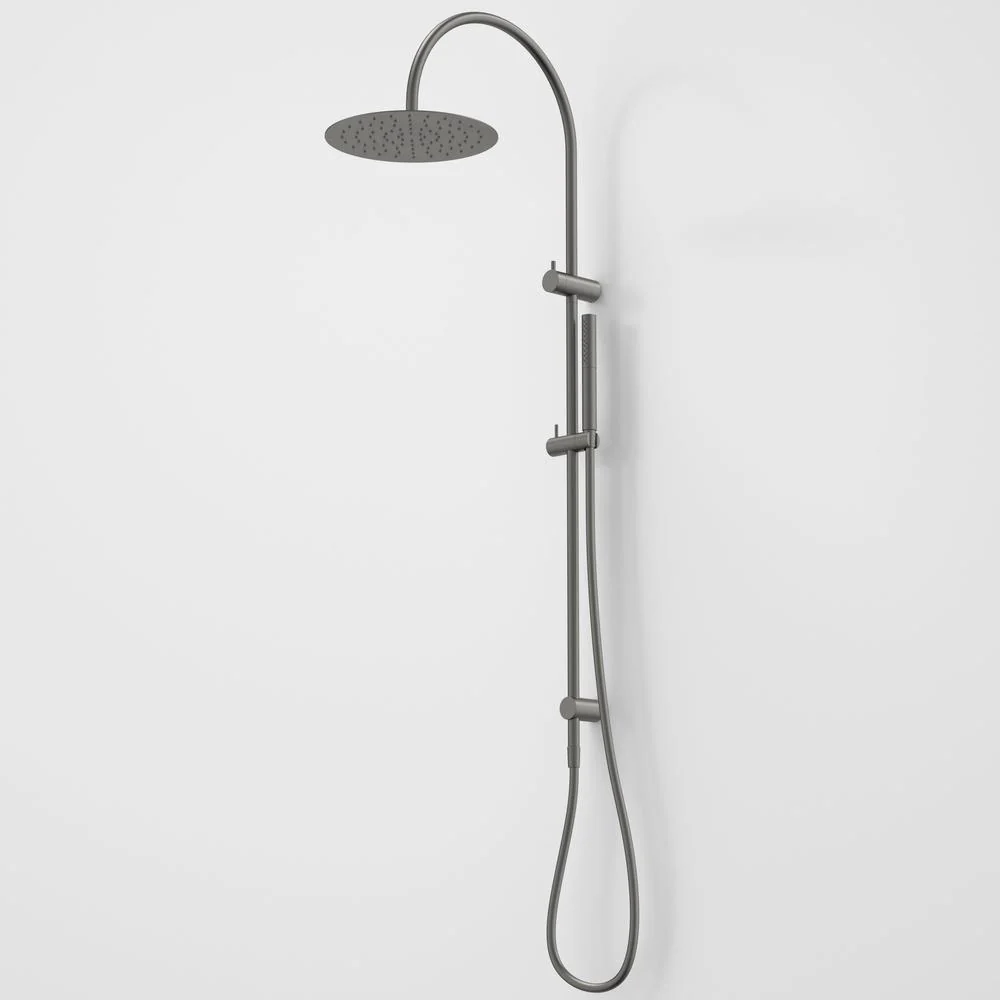 Caroma Liano II Rail Shower with Overhead - Gun Metal