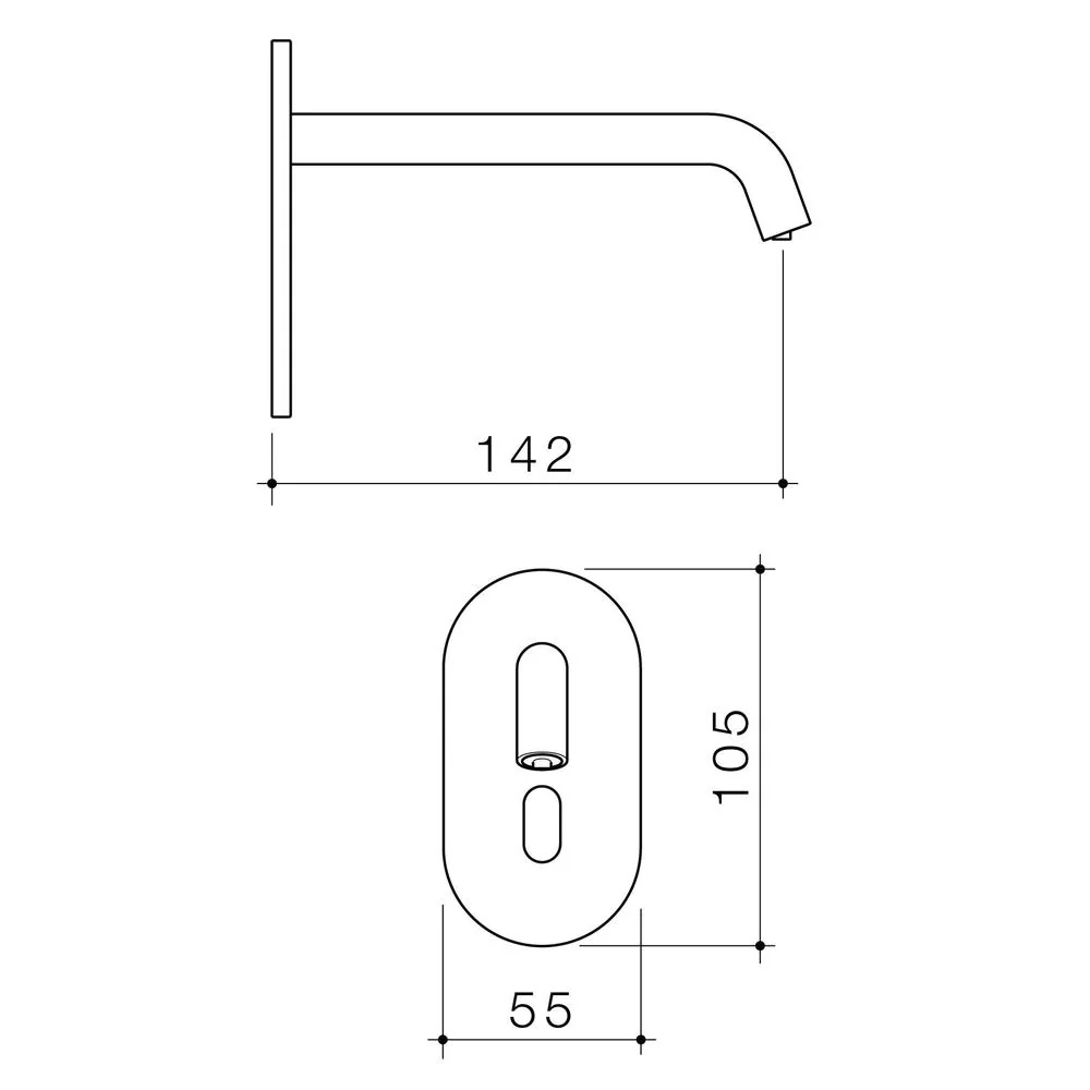 Caroma Liano II Sensor Wall Mounted Soap Dispenser Kit - Matte Black - Image 2
