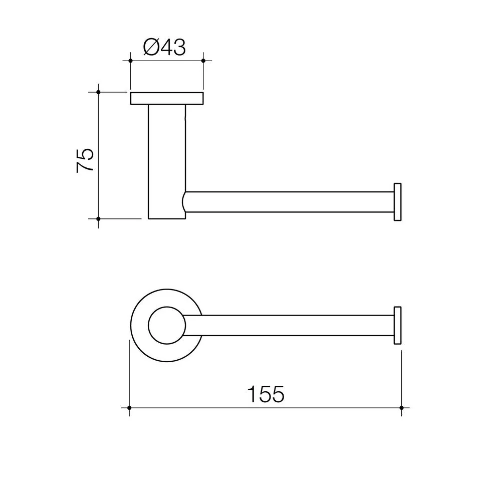 Caroma Liano II Toilet Roll Holder - Brushed Bronze - Image 2