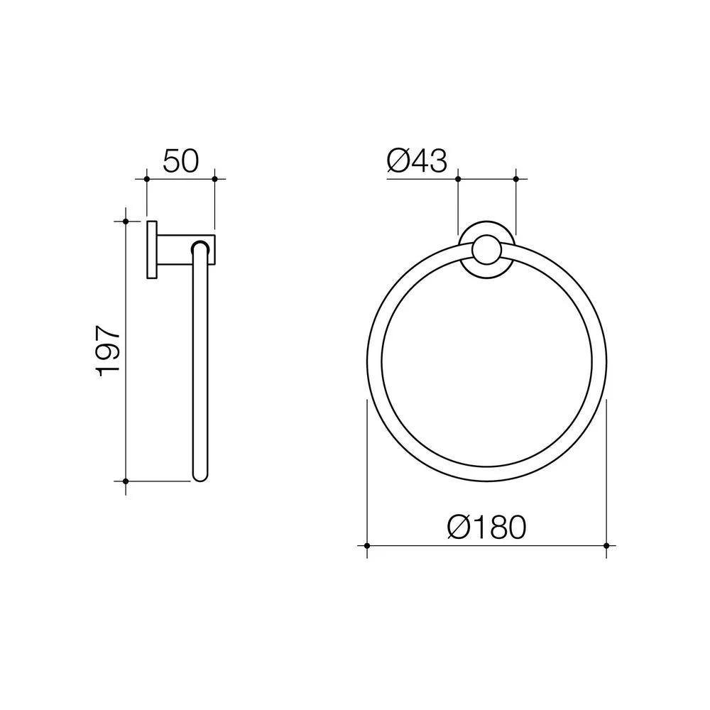 Caroma Liano II Towel Ring - Chrome - Image 2