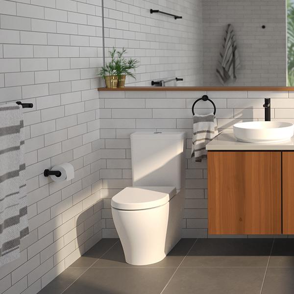 Caroma Luna Cleanflush Wall Faced Toilet Suite (Botton Inlet) - Image 3