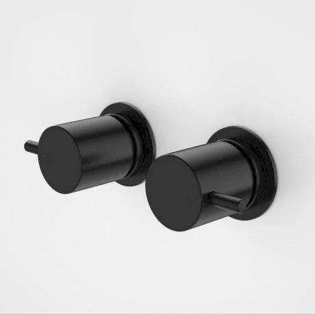 Caroma Luna Lever Wall Top Assemblies- Lead Free Set - Black Matte