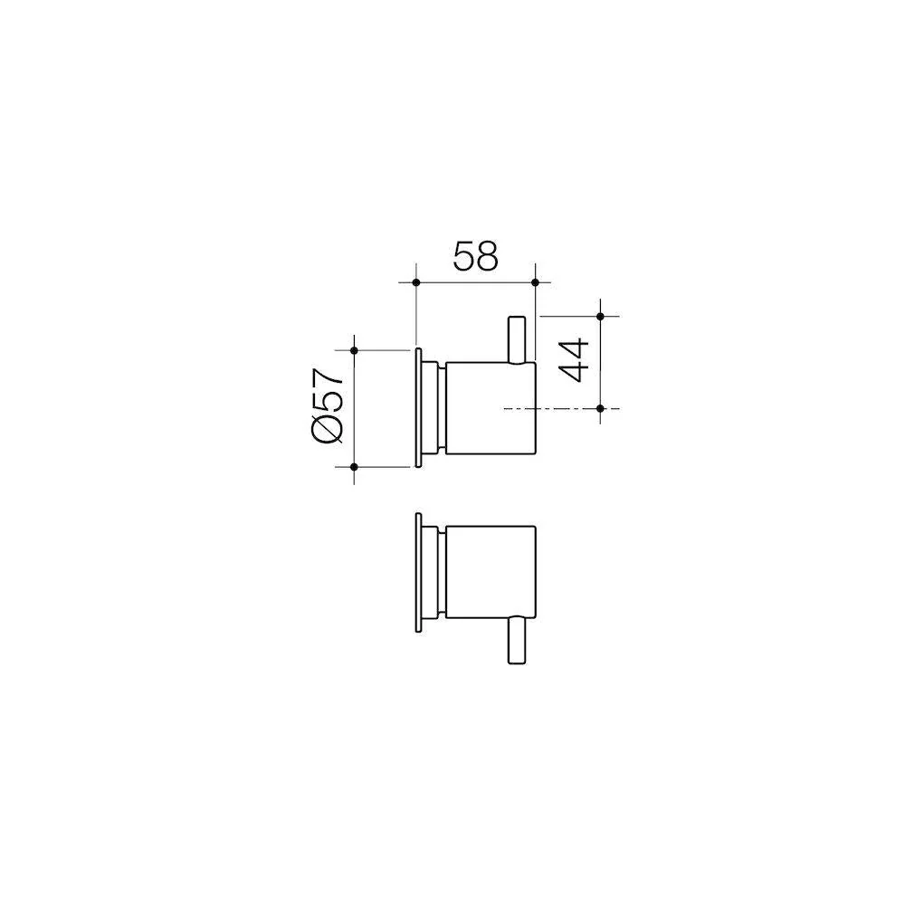 Caroma Luna Lever Wall Top Assemblies- Lead Free Set - Black Matte - Image 2