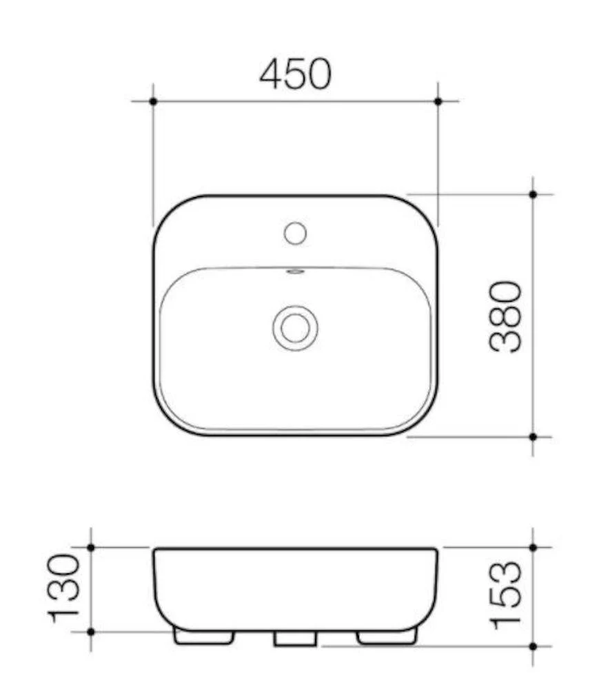 Caroma Luna Semi Recessed Basin - Image 3