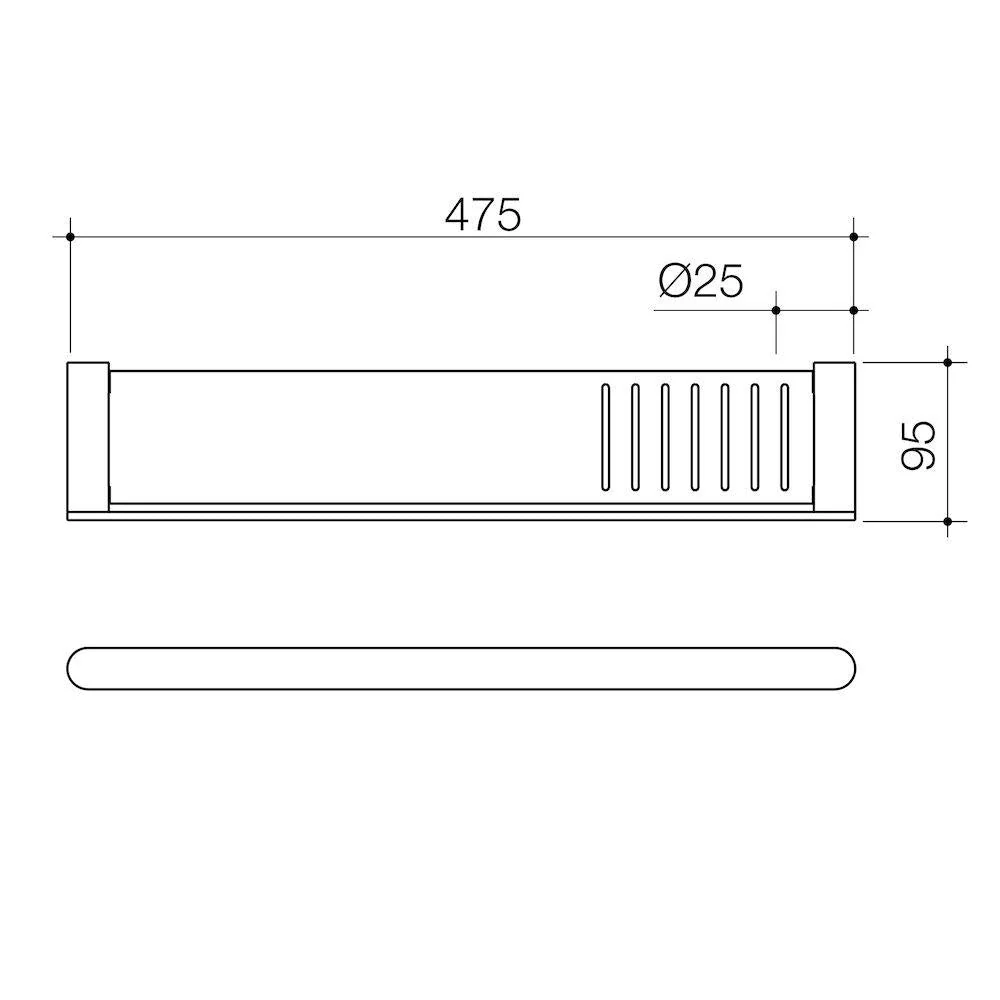 Caroma Urbane II Bathroom Shelf - Gun Metal - Image 2