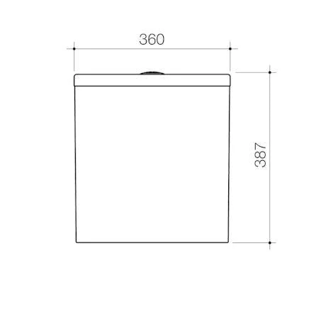 Caroma Urbane II Close Coupled Toilet Cistern - Image 2