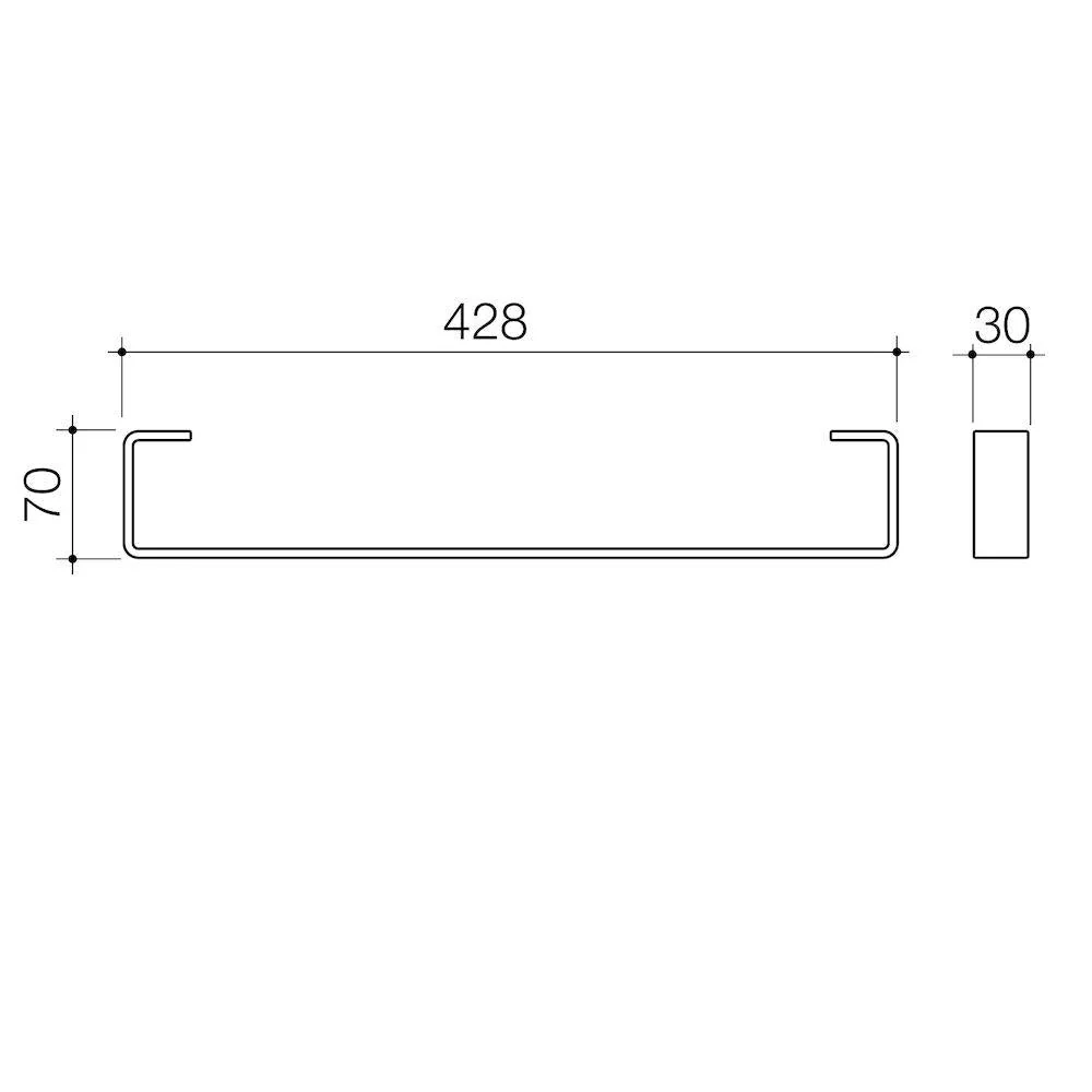Caroma Urbane II Hand Wall Basin Integrated Rail - Brushed Brass - Image 2