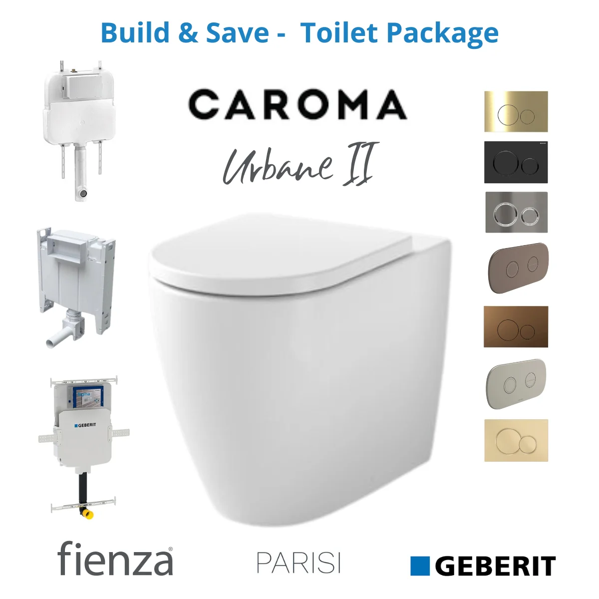 Caroma Urbane II In Wall Toilet Suite (Custom Package)