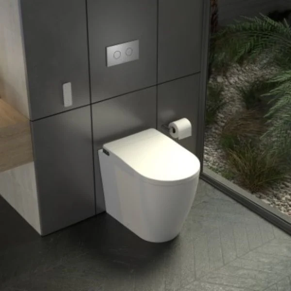 Caroma Urbane II Invisi Series II Wall Faced Bidet Toilet Suite - Image 2