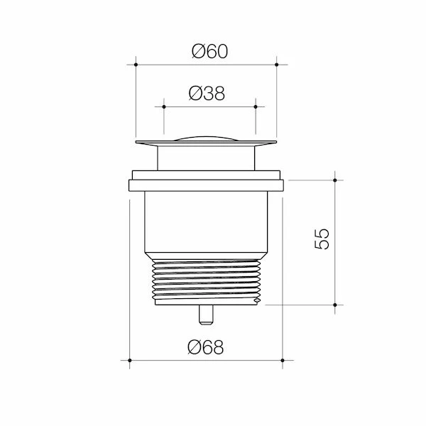 Caroma Urbane II Pop-Up Plug & Waste - Chrome - Image 2