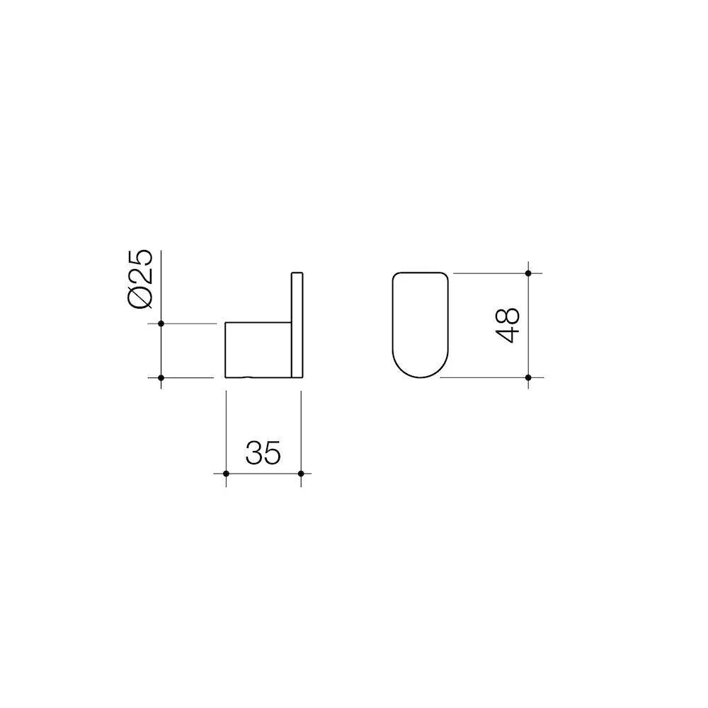 Caroma Urbane II Robe Hook - Brushed Nickel - Image 2