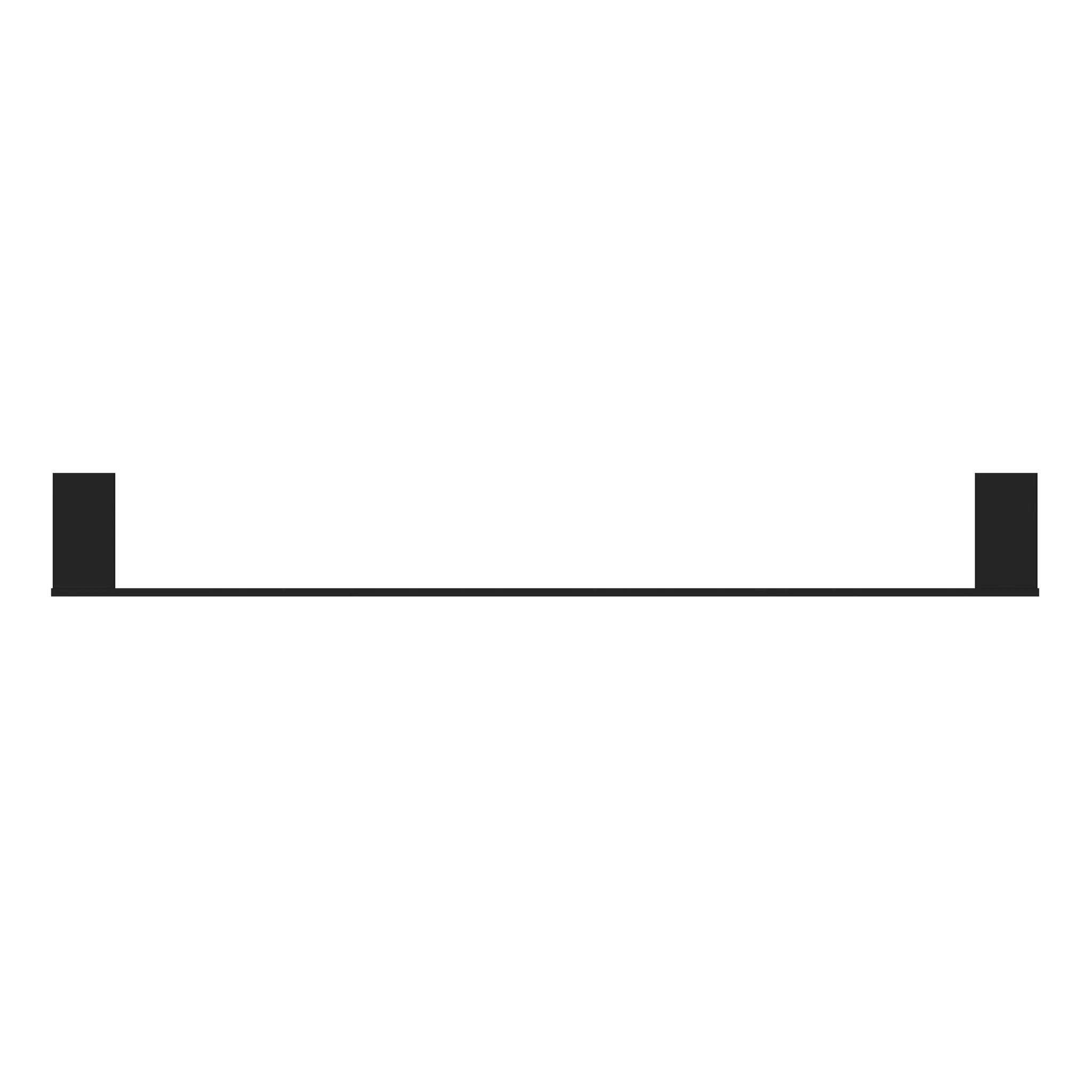 Nero Celia Single Towel Rail - Black Matte - Image 3