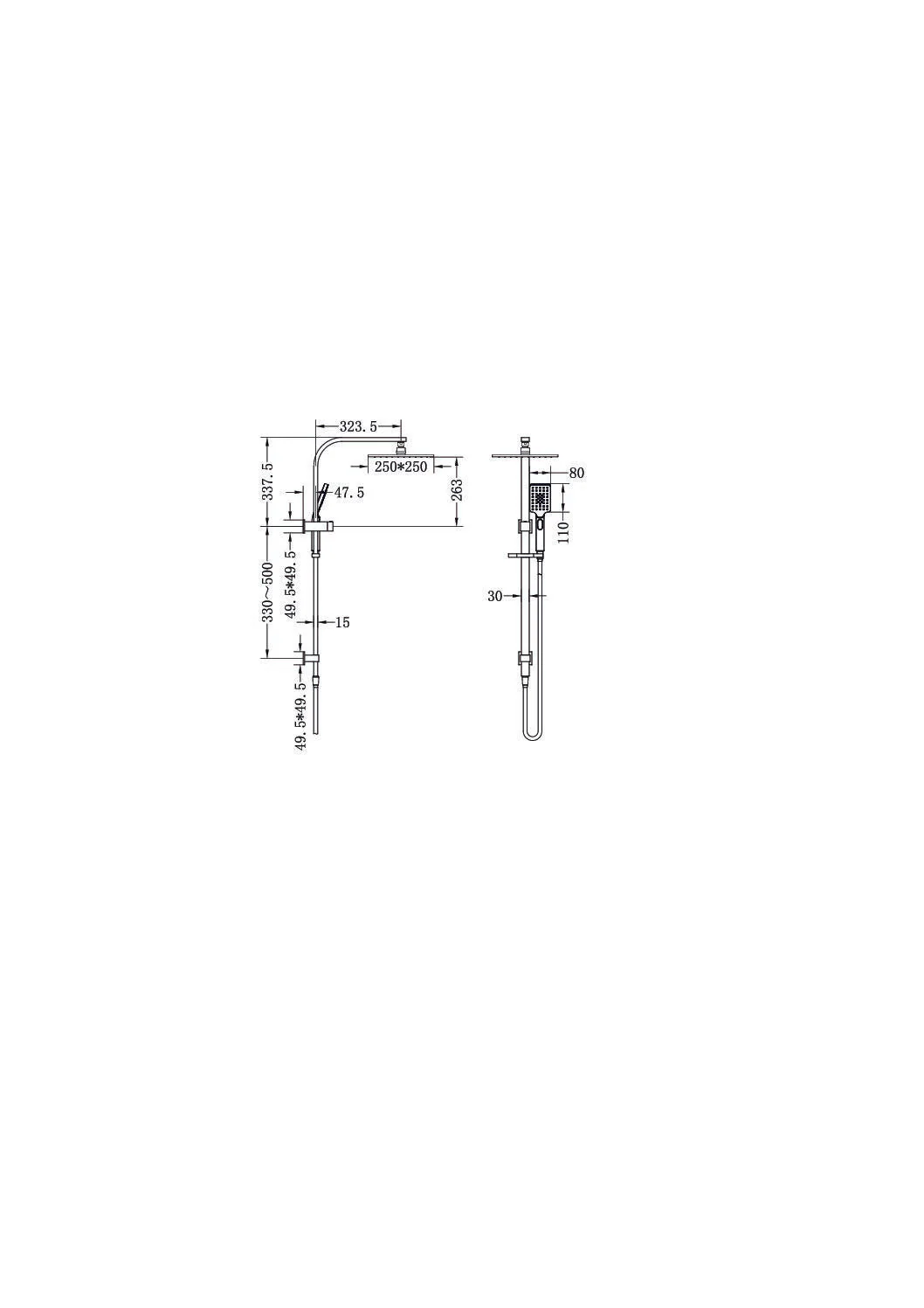 Nero Celia Twin Shower - Gun Metal - Image 2