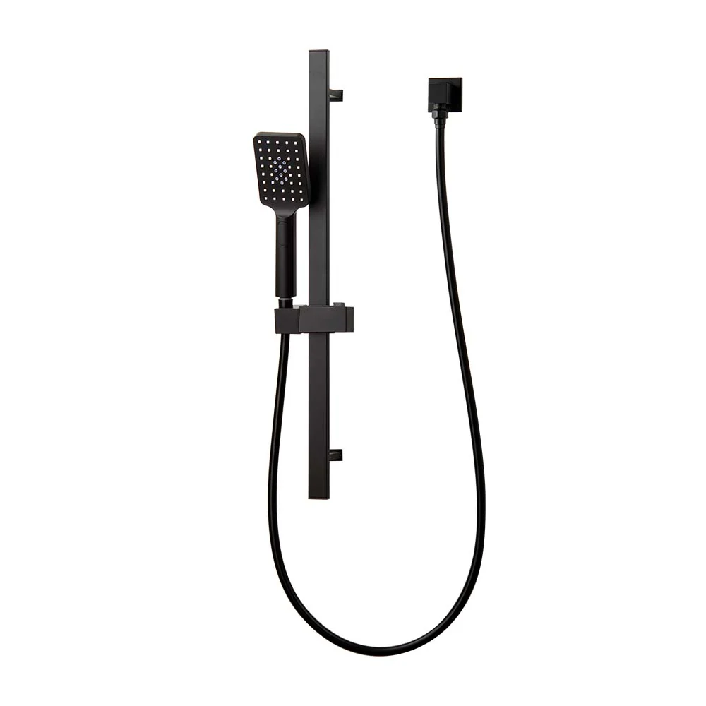 Mixx Chai Rail Shower - Matt Black