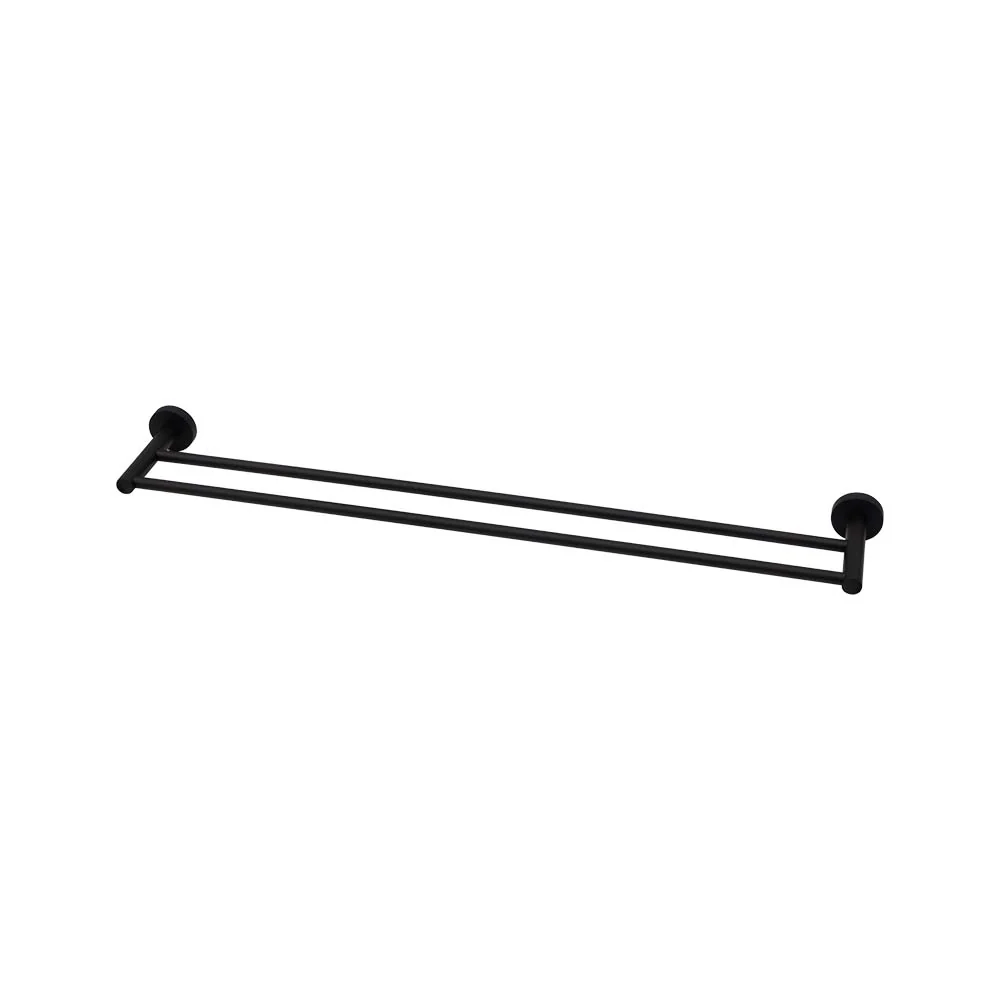 Mixx Chia Double Towel Rail 750mm - Matt Black