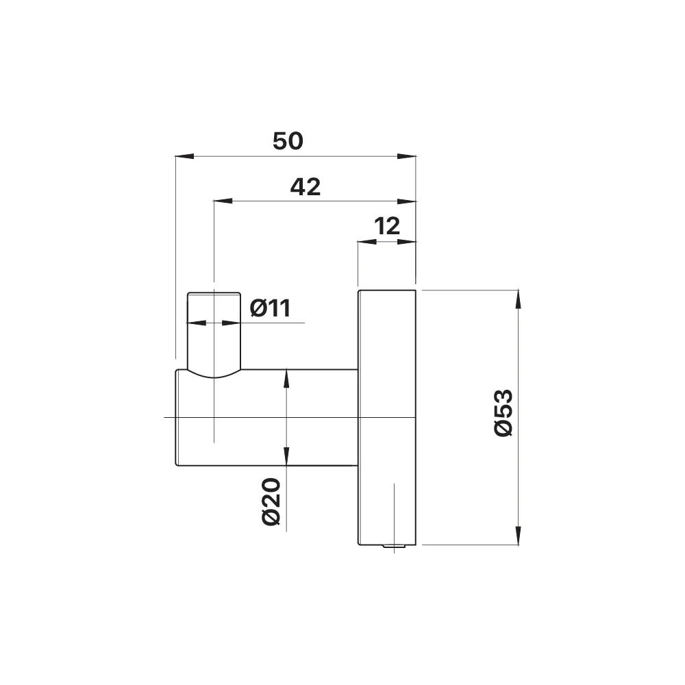 Mixx Chia Robe Hook - Chrome - Image 2