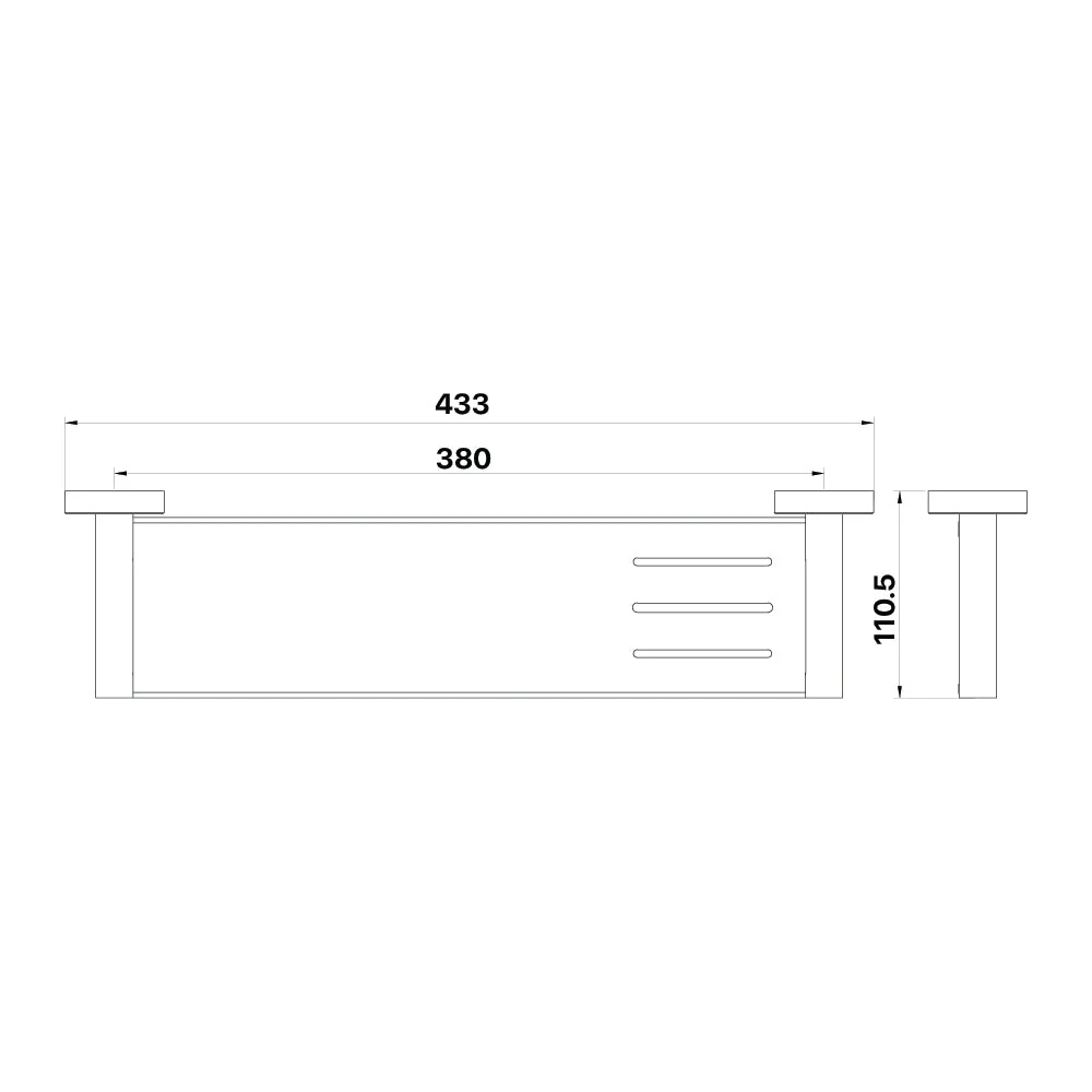Mixx Chia Shower Shelf - Brushed Nickel - Image 2