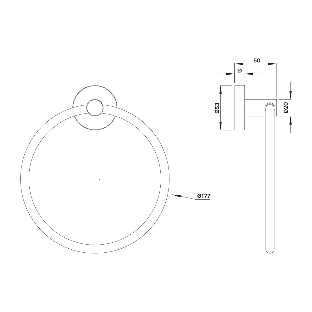 Mixx Chia Towel Ring - Gun Metal - Image 2