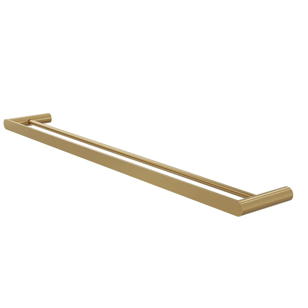 Linsol Circle 800mm Double Towel Rail - Brushed Brass