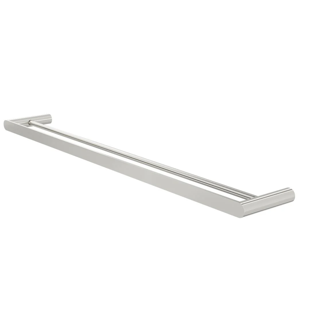 Linsol Circle 800mm Double Towel Rail - Brushed Nickel