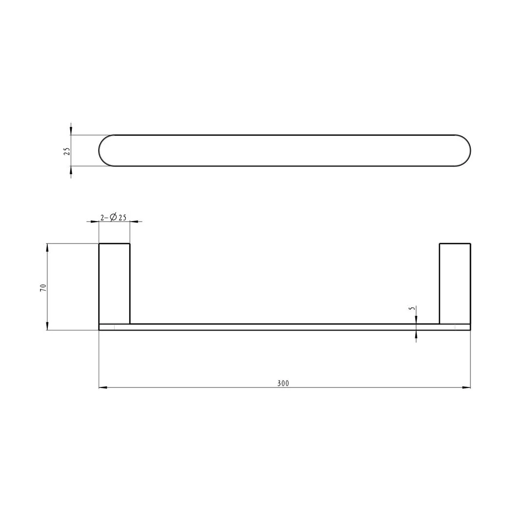 Linsol Circle Hand Towel Rail - Chrome - Image 2