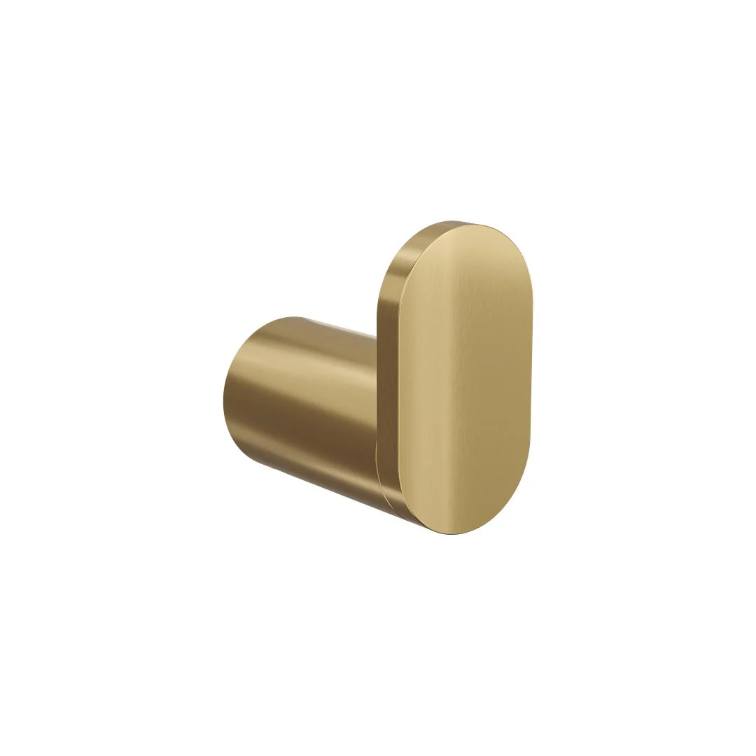 Linsol Circle Single Robe Hook - Brushed Brass - Image 3