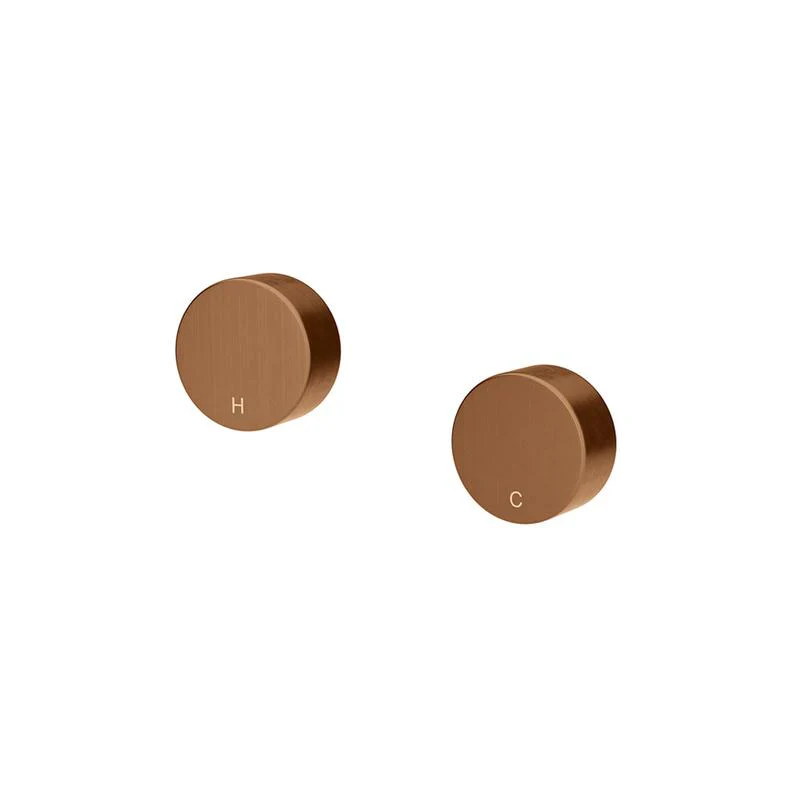 Meir Circular Wall Taps - Lustre Bronze