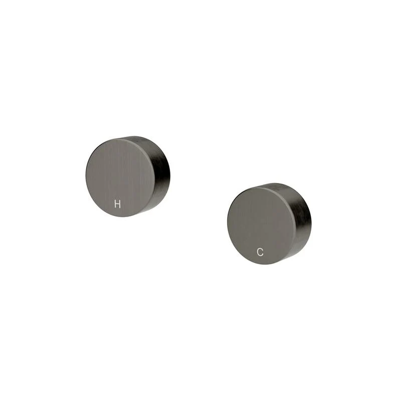 Meir Circular Wall Taps - Shadow Gun Metal