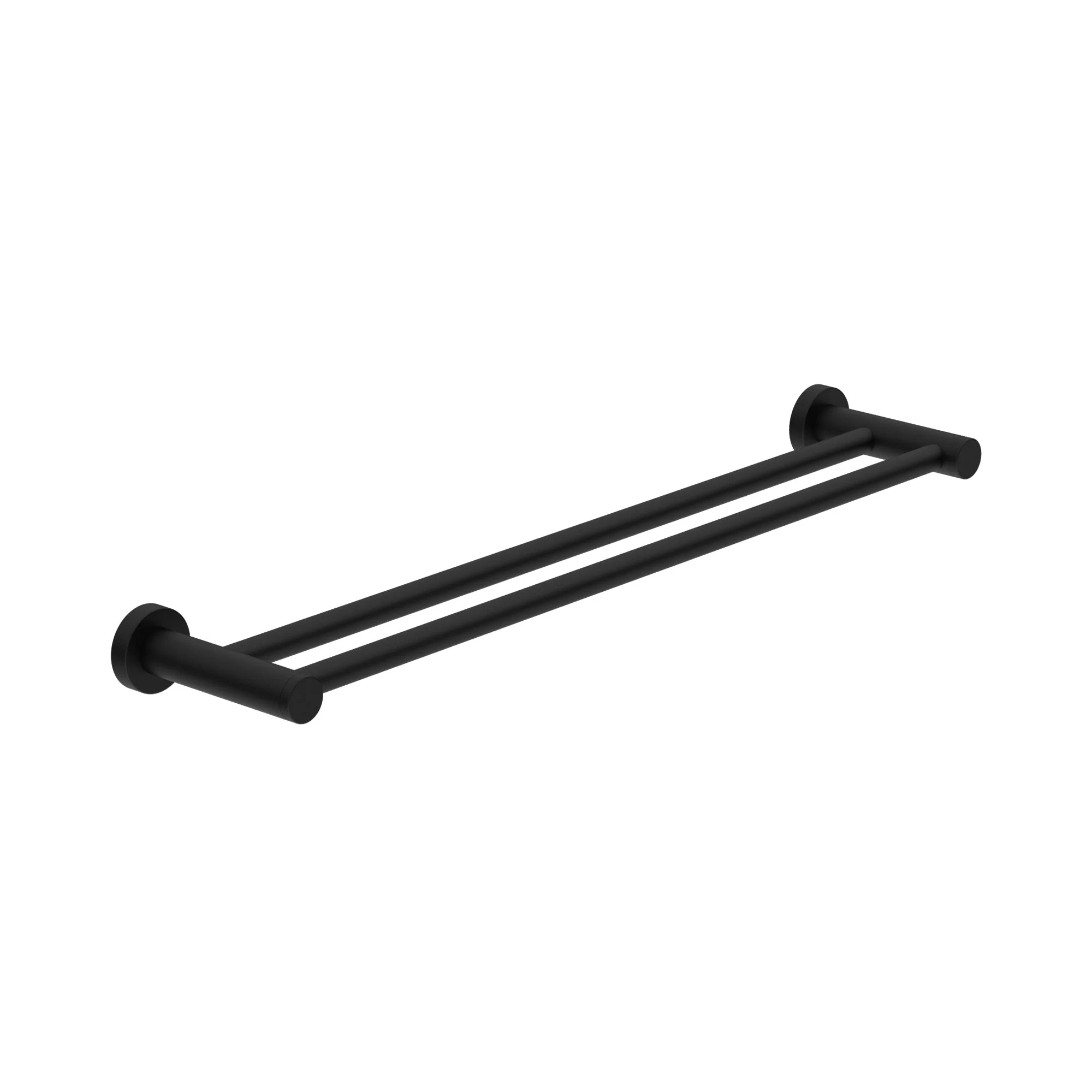 Nero Classic Double Towel Rail - Black Matte