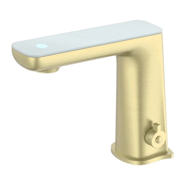Nero Claudia Sensor Mixer With White Top Display - Brushed Gold