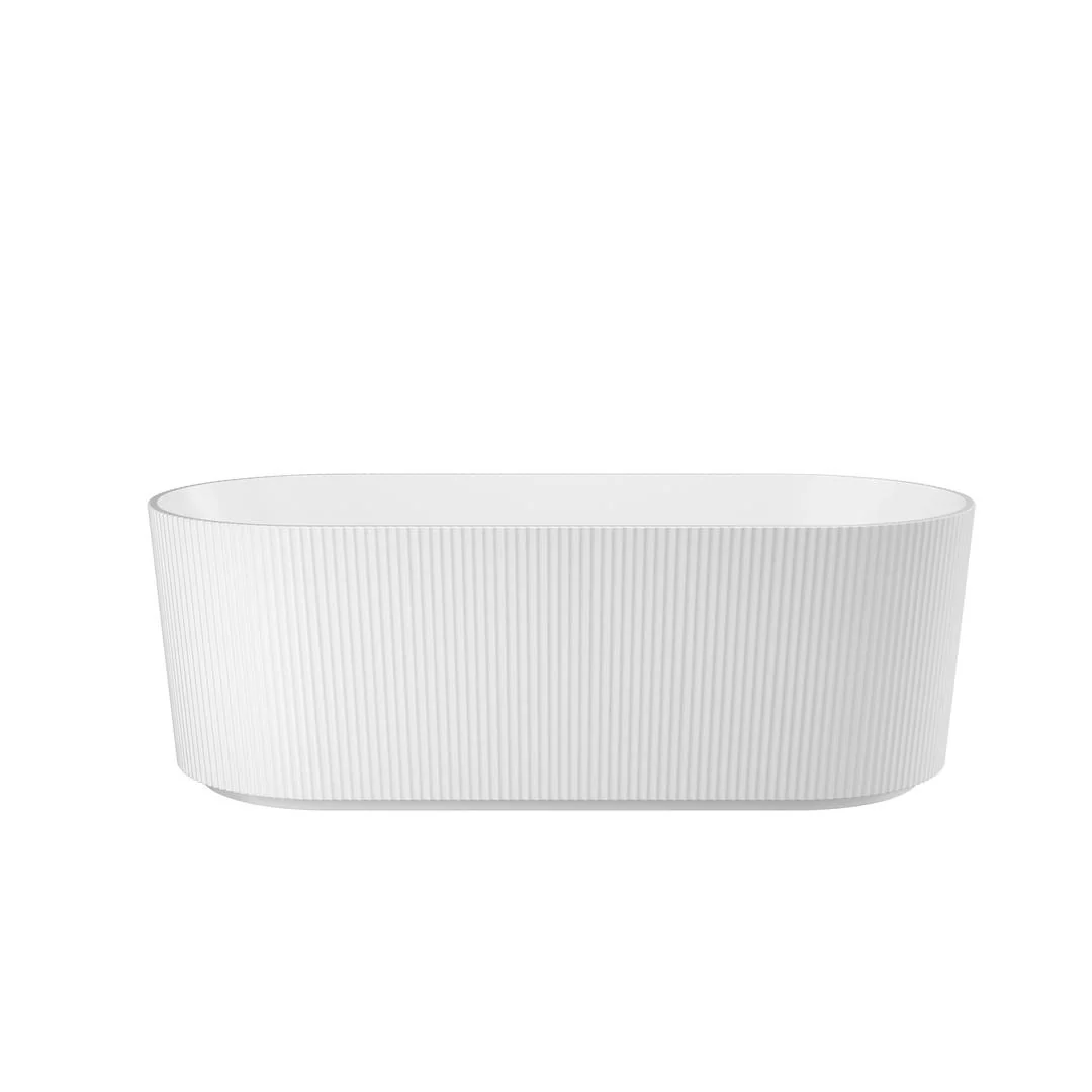 Linsol Cleo 1500mm Freestanding Bath - Matte White