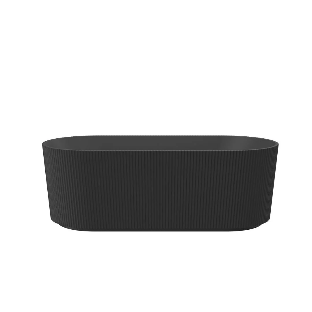 Linsol Cleo 1700mm Freestanding Bath - Matte Black