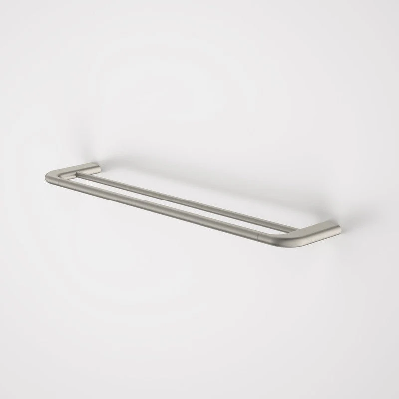 Caroma Contura II 620mm Double Towel Rail - Brushed Nickel