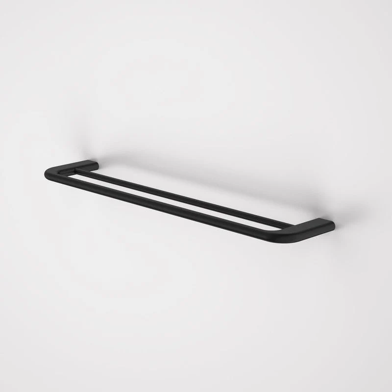 Caroma Contura II 620mm Double Towel Rail - Black Matte
