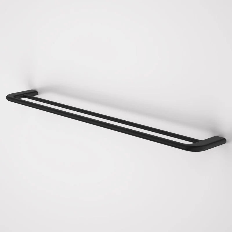 Caroma Contura II 820mm Double Towel Rail - Black Matte
