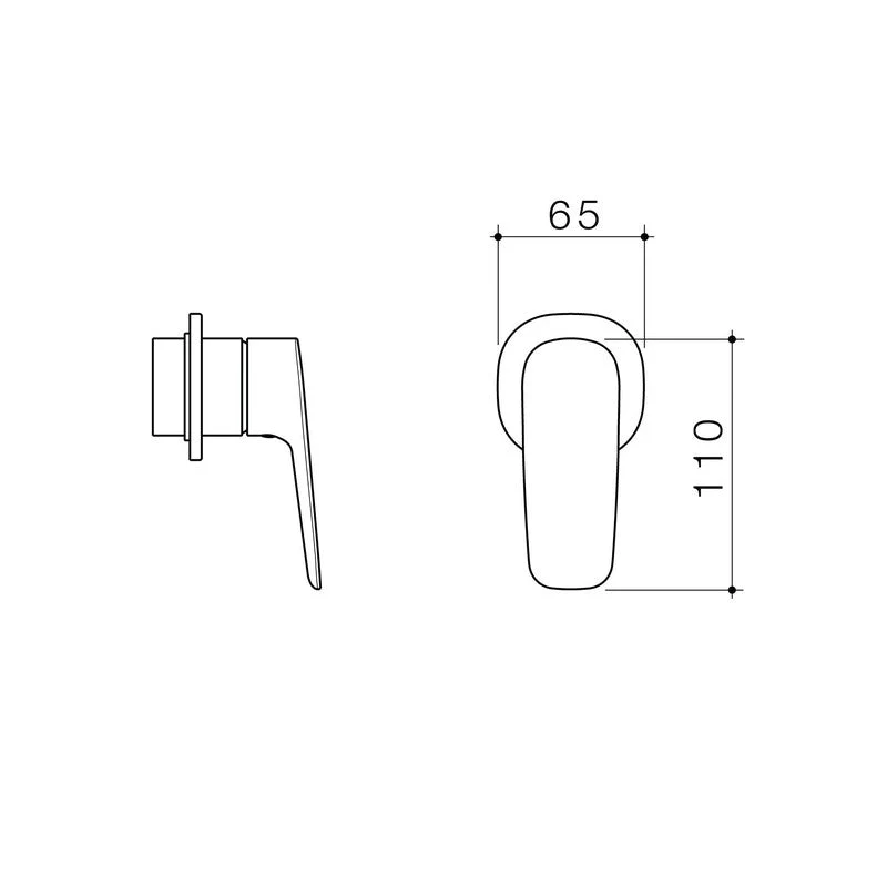Caroma Contura II Bath/Shower Mixer (Trim-Kit) - Black Matte - Image 2