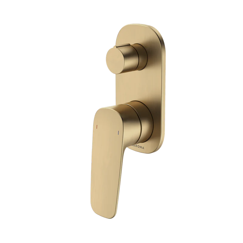 Caroma Contura II Bath/Shower Mixer with Diverter - Brushed Brass