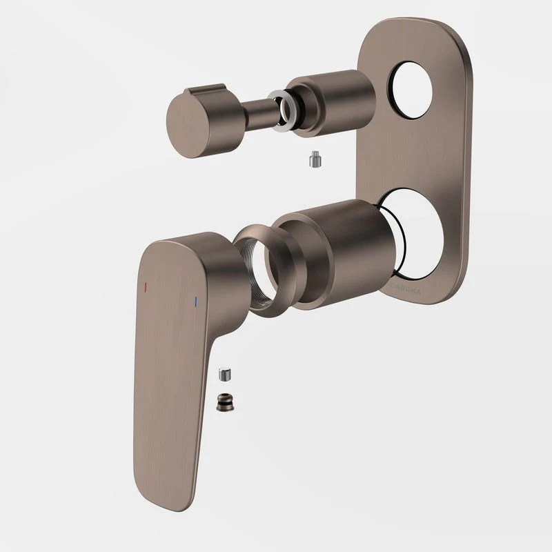 Caroma Contura II Bath/Shower Mixer with Diverter (Trim-Kit) - Brushed Bronze