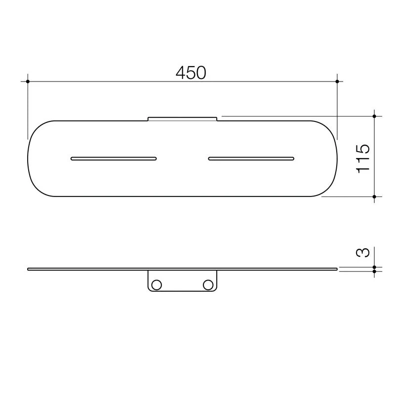 Caroma Contura II Bathroom Shelf - Black Matte - Image 2