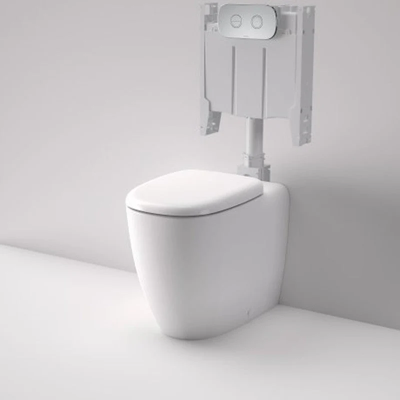 Caroma Contura II Cleanflush Invisi Series II Wall Faced Toilet Suite - White Matte