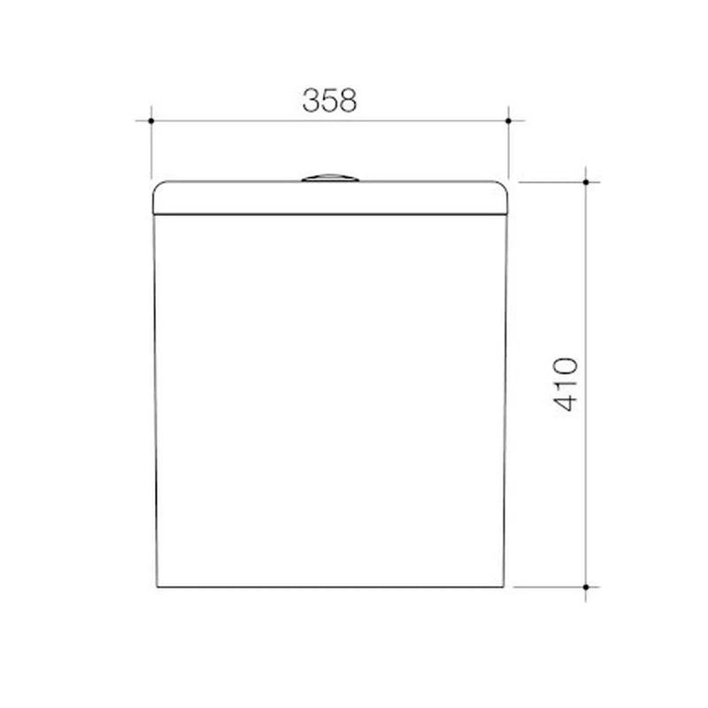Caroma Contura II Close Coupled 4s BE Toilet Cistern - White Matte - Image 2