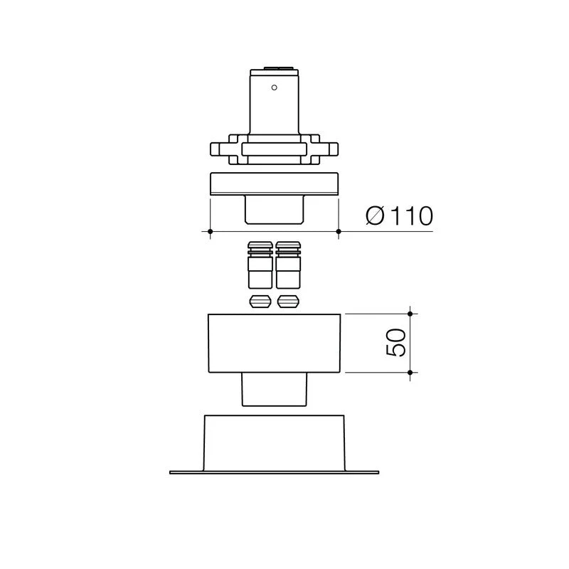 Caroma Contura II Freestanding Bath Filler - Rough-in Kit - Image 2