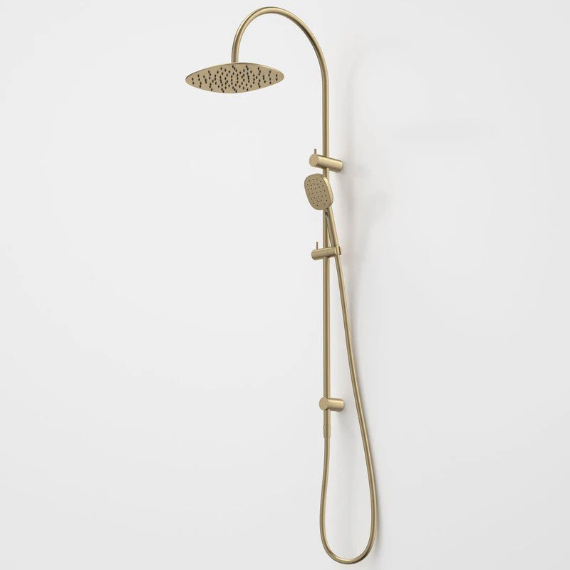 Caroma Contura II Rail Shower with Overhead - Brushed Brass