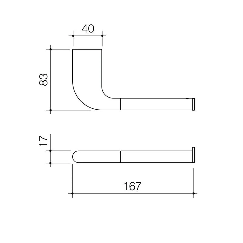 Caroma Contura II Toilet Roll Holder - Black Matte - Image 2
